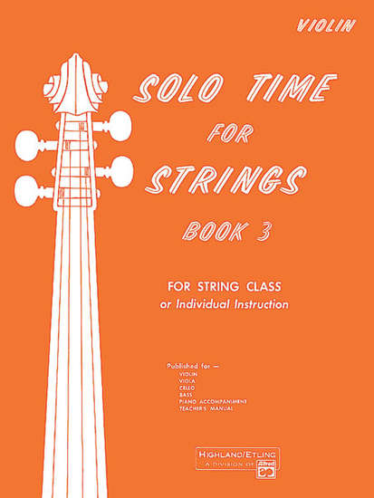 photo of Solo Time for Strings, Book 3, Violin
