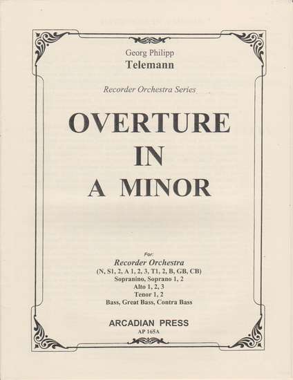 photo of Overture in A minor from First Suite