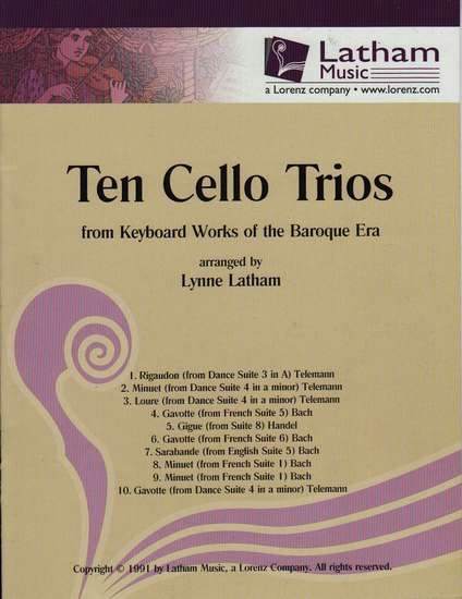 photo of Ten Cello Trios from Keyboard Works of the Baroque Era