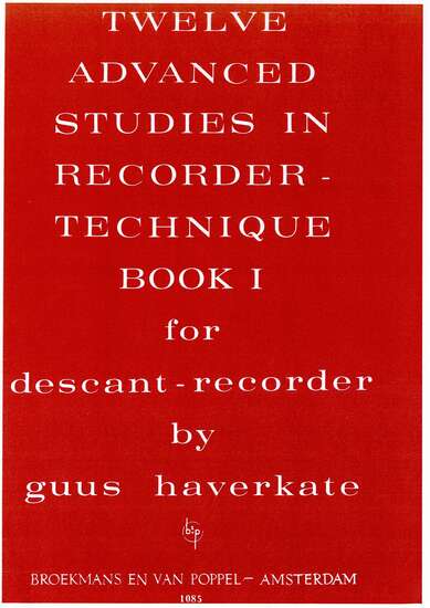 photo of Twelve Advanced Studies in Recorder-Technique, Book 1