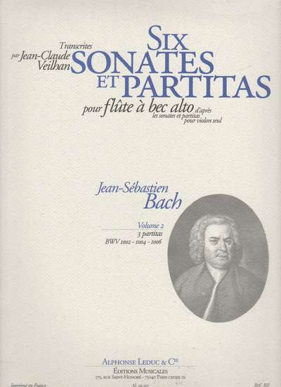 photo of Six sonates et Partitas pour flûte à bec alto, Vol. 2, BWV 1002, 1004, 1006
