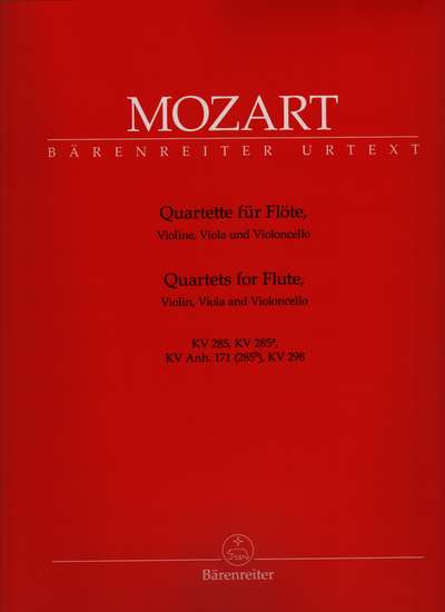photo of Quartets for Flute, Violin, Viola, and Violincello,KV 285,285a, Anh.171(285b)298