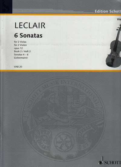 photo of 6 Sonatas for 2 Violas, Op. 12, Book 2,  Sonatas 4-6
