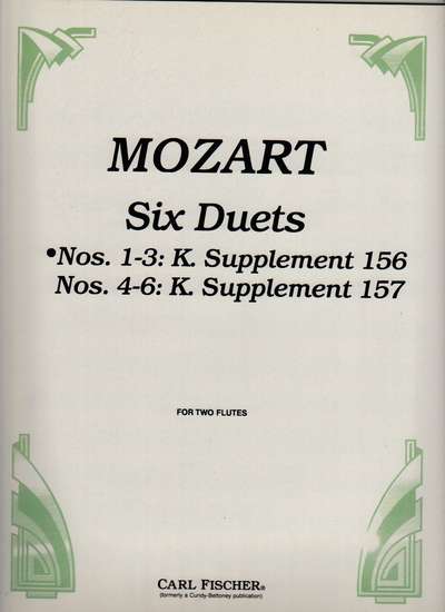photo of Six Duets, Book I, Nos. 1-3: K. Supplement 156, Op. 75