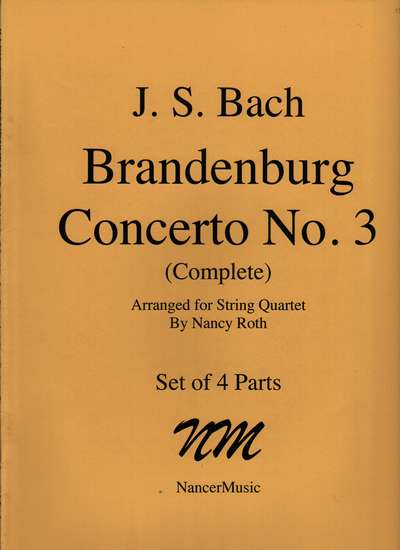 photo of Brandenburg Concerto No. 3 (Complete) Arranged for String Quartet