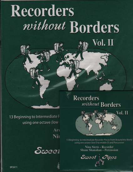photo of Recorders without Borders, 13 one octave pieces, vol. 2 with CD