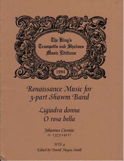 photo of Ligiadra donna, O rosa bella for 3 part Shawm Band