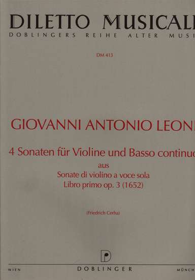 photo of 4 Sonatas for Violin and Bc Libro primo, op. 3