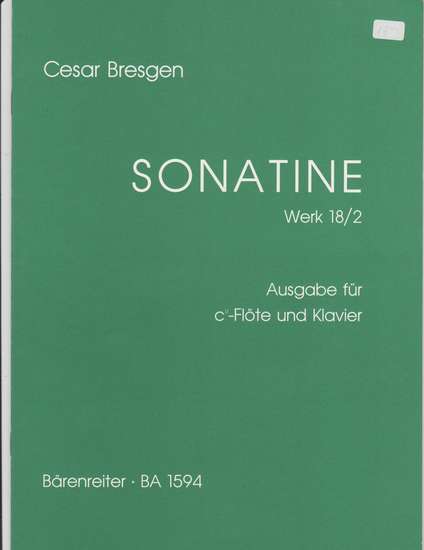 photo of Sonatine Op. 18/2 for soprano recorder and keyboard