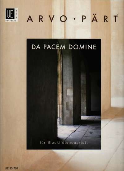 photo of Da Pacem Domine for recorder quartet