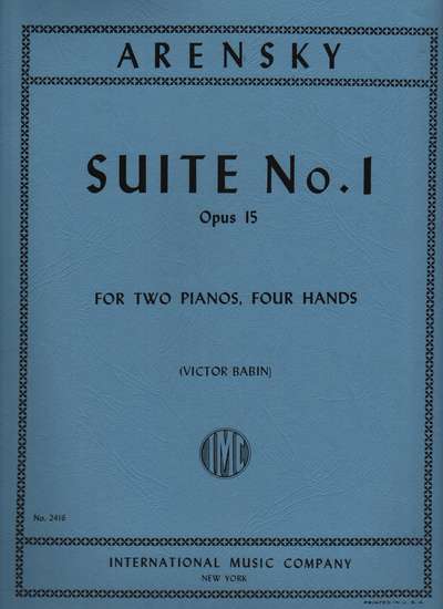photo of Suite No. 1, Opus 15 for Two Pianos, Four Hands