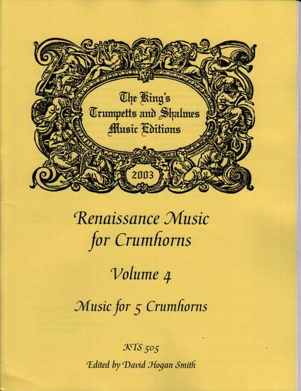 photo of Renaissance Music for 5 Crumhorns, Volume  4