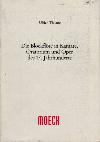 photo of Die Blockflote in Kantata, Oratorium, und Oper, booklet, German text