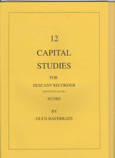 photo of 12 Capital Studies for soprano with piano ad lib.