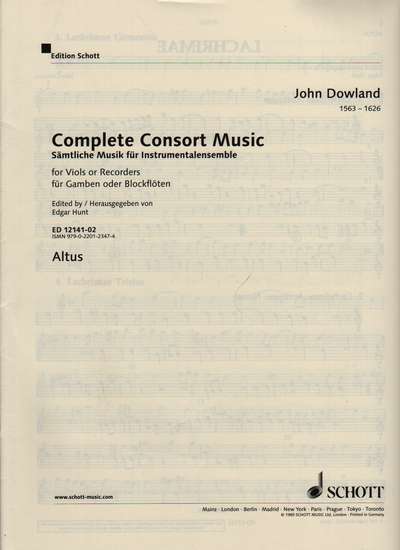 photo of Complete Consort Music, Altus