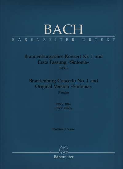 photo of Brandenburg Concerto No. 1, Original Ver., F maj, BWV1046,1046a, Urtext, score