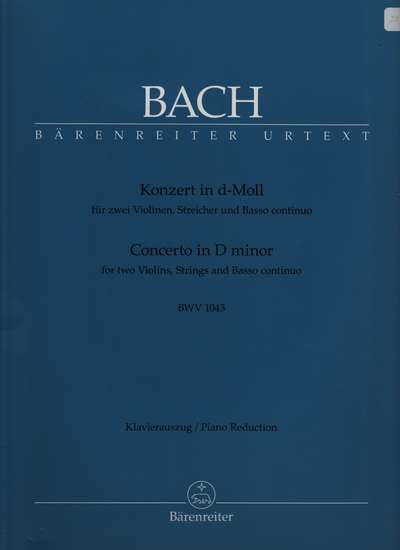 photo of Concerto in d minor for Two violins, BWV 1043, Urtext, solo and keyboard