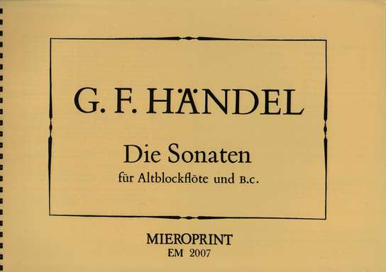 photo of Die Sonaten fur altblockflote und Bc, handwritten facsimile
