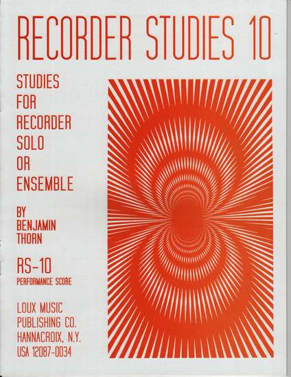 photo of Recorder Studies, Vol. 10, 8 solos, modern technique