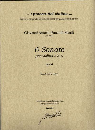 photo of 6 Sonate per violino a Bc, Op. 4, Innsbruck