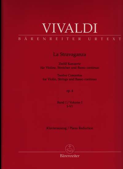 photo of La Stravaganza, Op. 4,  Vol. I, Concertos I-VI, Violin and keyboard