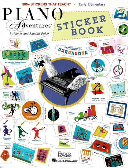 photo of Piano Adventures Sticker Book, 300 stickers
