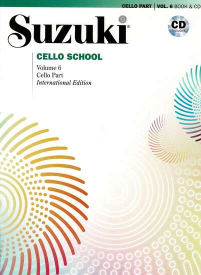 photo of Suzuki Cello School, Vol. 6, International edition, 2015, with CD