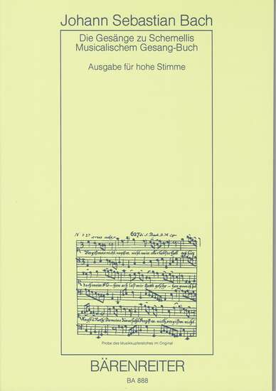 photo of Schemelli Song Book and six Lieder BWV 439-507/511-514, 516,517, original key