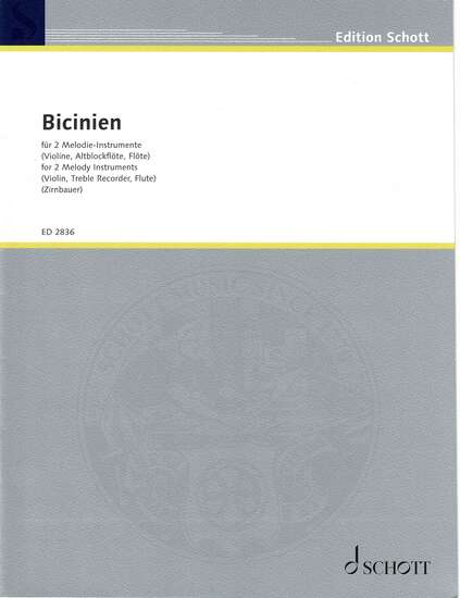 photo of Bicinien for 2 melody instruments