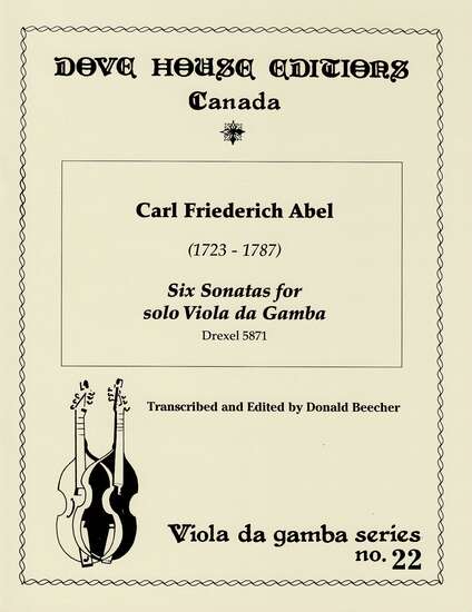 photo of Six Sonatas for Unaccompanied Viola da Gamba