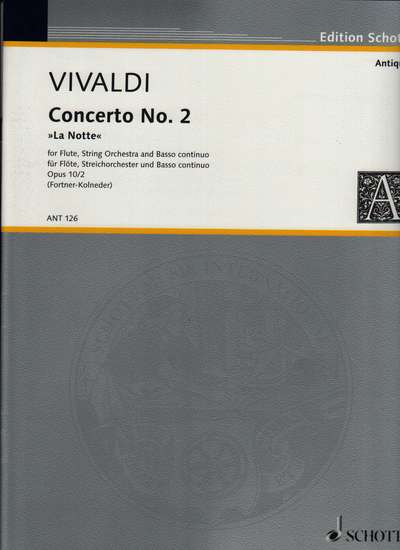 photo of Concerto II, La Notte, Op. X No. 2, RV 439, flute, score