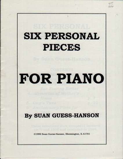 photo of Six Personal Pieces for Piano