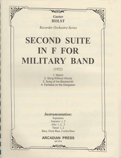photo of Second Suite in F for Military Band