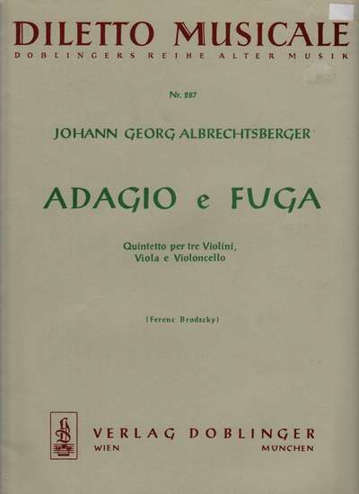 photo of Adagio e Fuga, parts only