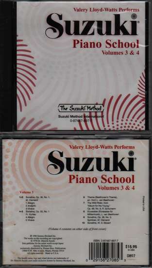 photo of Suzuki Piano School, Vol. 3 & 4, Lloyd-Watts, CD