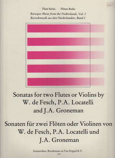 photo of Sonatas for two Flutes, Baroque Music from Netherlands, Vol. 1