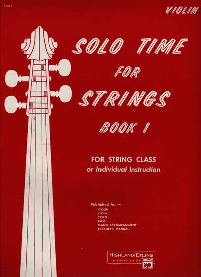 photo of Solo Time for Strings, Book 1, Violin