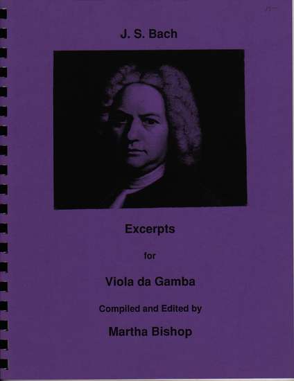 photo of J. S. Bach Excerpts for Viola da Gamba