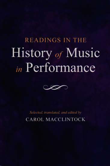 photo of Readings in the History of Music in Performance (paper cover)