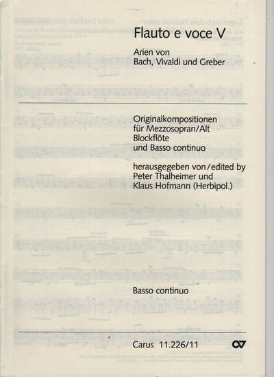 photo of Flauto e Voce V, Originalkompositionen für  Mezzosopran/Alt, bass