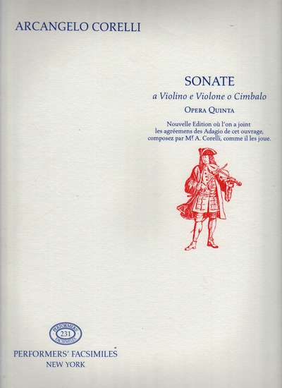 photo of Sonata a Violino e Violone o Cimbalo, Opera 5, agréements