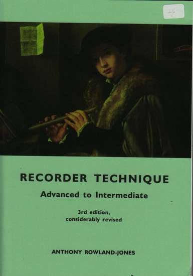 photo of Recorder Technique, 3rd ed., Rev.
