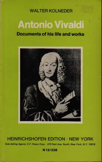 photo of Antonio Vivaldi, Documents of his life and works (paper)