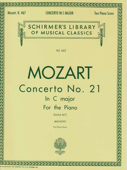 photo of Concerto No. 21 in C major, K 467, Two Piano Score