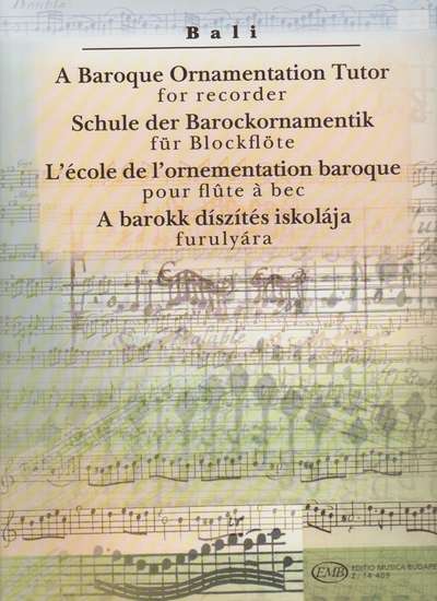 photo of A Baroque Ornamentation Tutor for recorder
