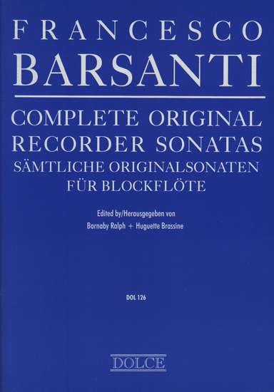 photo of Complete Original Recorder Sonatas, op. 1