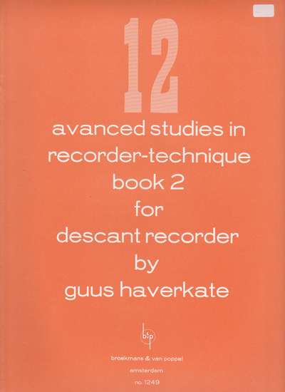 photo of Twelve Advanced Studies in Recorder-Technique, Book 2