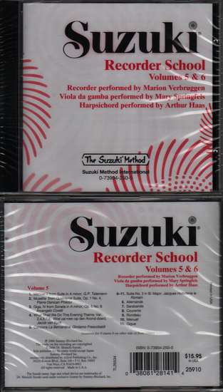 photo of Suzuki Recorder School, Vol. 5 & 6, CD, Soprano and Alto