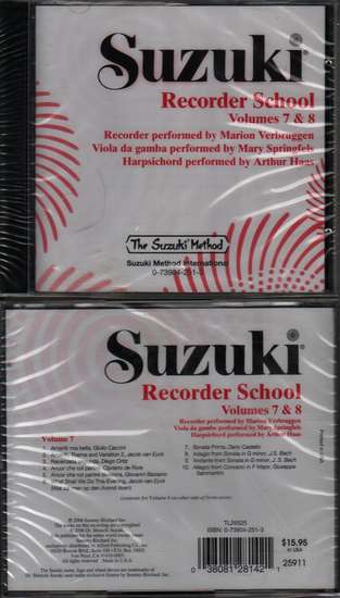 photo of Suzuki Recorder School, Vol. 7 & 8, CD, Soprano and Alto