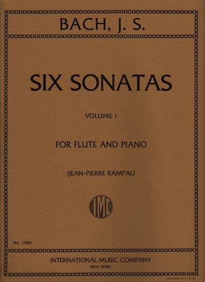 photo of Six Sonatas, Volume I, BWV 1030, 1031, and 1032